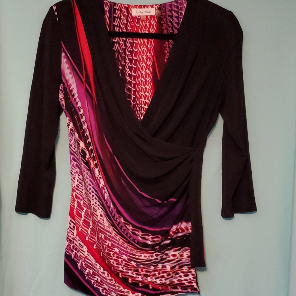Calvin Klein wrap blouse
